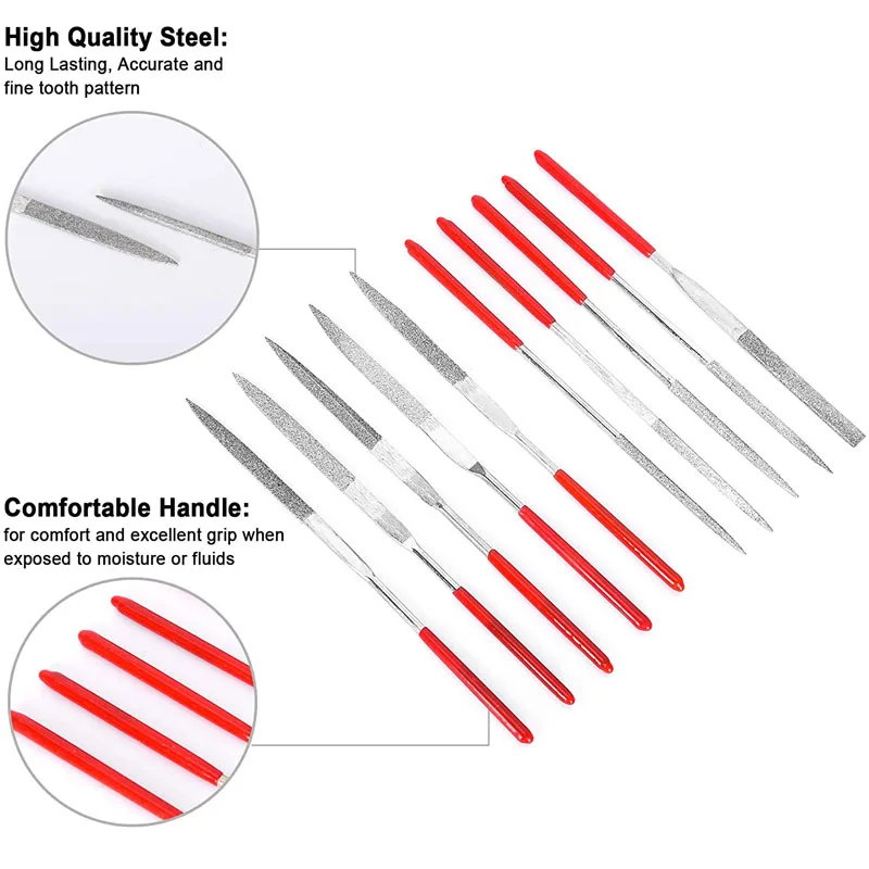 10Pcs Diamond Needle File Set
