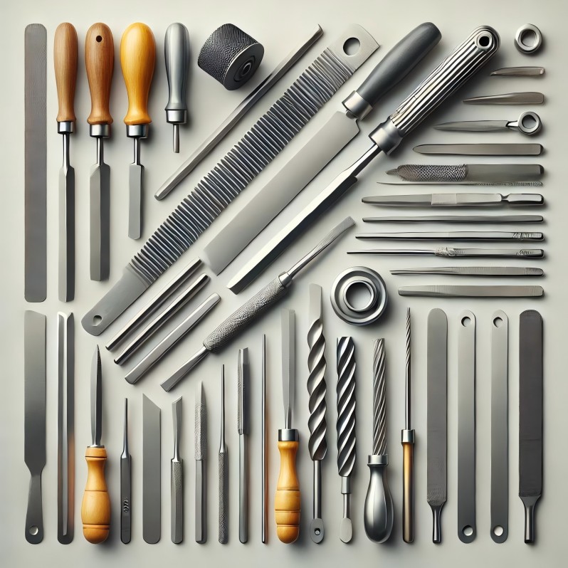 Historical evolution of files from ancient stone rasps to modern precision tools.
