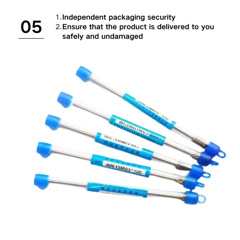 6-inch extra long carbide rotary burr set for precision machining