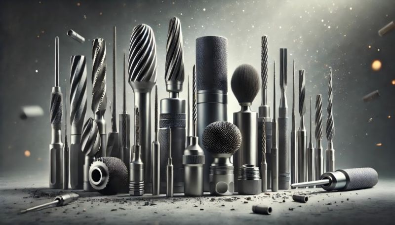 Various types of rotary files used in metalworking, woodworking, and industrial applications