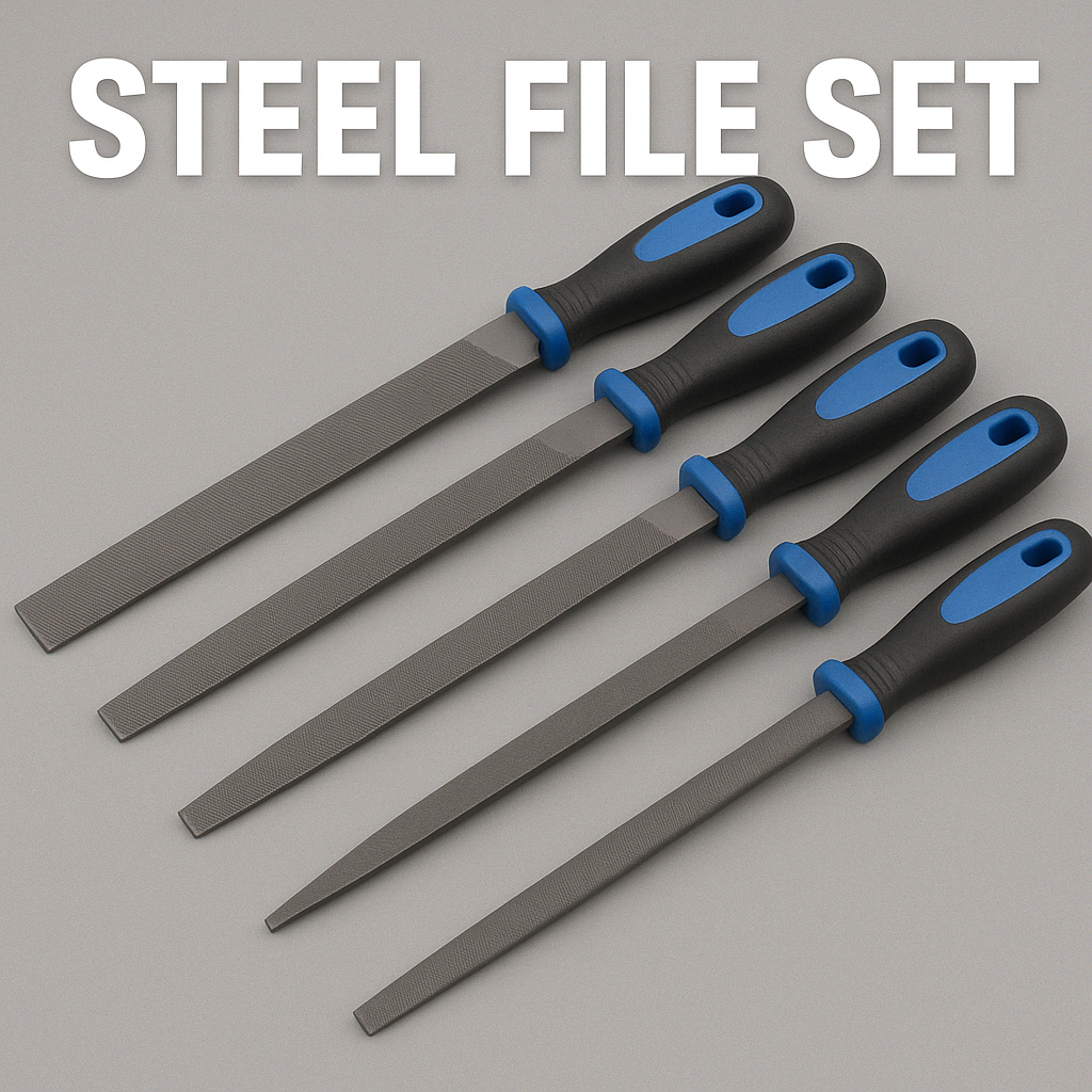 Steel File Set | High-Carbon Precision Hand Files for Metal & Wood
